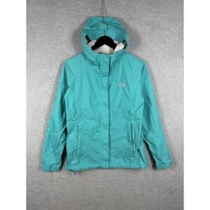 The North Face Jacket Womens S Full Zip Hyvent 2.5L Windbreaker Rain Coat Teal